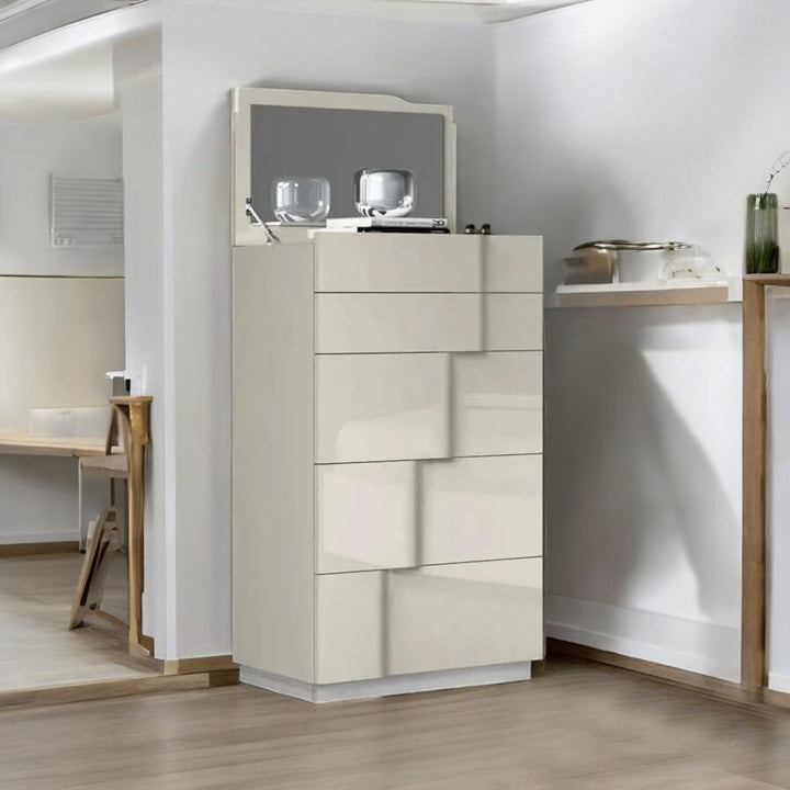 Aurora Luminous Grey Jewelry Storage Chest