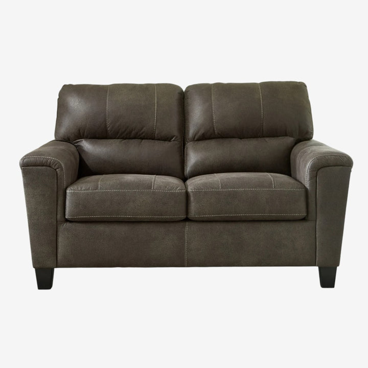 9400235 Navi Loveseat in Leather Upholstery - Smoke | Signature Design By Ashley