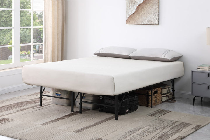 Ellison White Metallic Platform Bed Frame