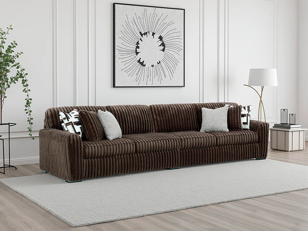98104S7 Midnight-madness 2-Piece Sectional Sofa In Fabric Upholstery - Chocolate | Signature Design By Ashley