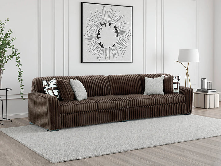 98104S7 Midnight-madness 2-Piece Sectional Sofa In Fabric Upholstery - Chocolate | Signature Design By Ashley
