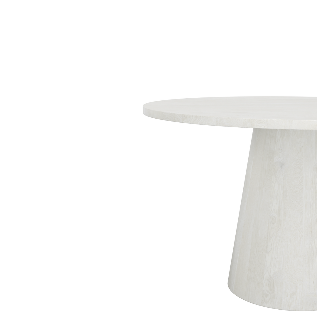 Vigo Solid Wooden White Round Dining Table
