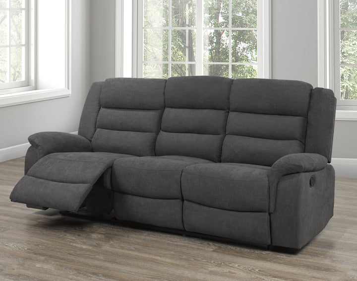 Diploid Enticing Grey Recliner With Drop-Down Tray