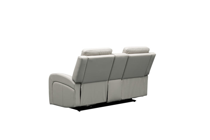 Sudex Beige Power Recliner Loveseat in Top Grain Leather