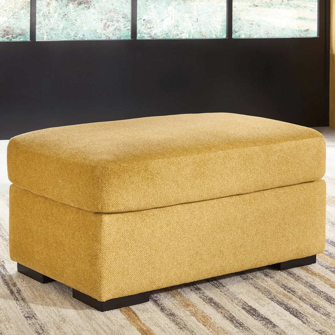 6750614 Keerwick Accent Ottoman In Fabric Upholstery - Sunflower | Signature Design By Ashley