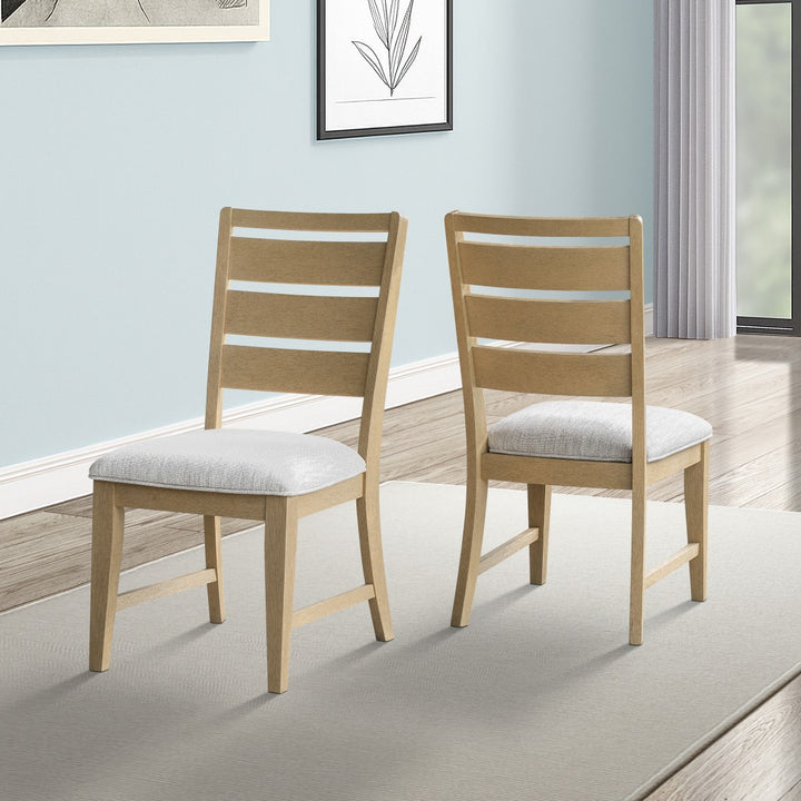Zidane 7-Piece Natural Dining Table Set With Extension Leaf
