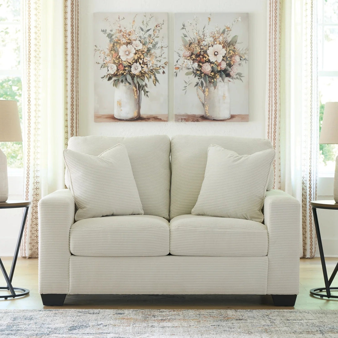 PC3200635 Greenbriar Loveseat In Fabric Upholstery - Ivory | Signature Design By Ashley