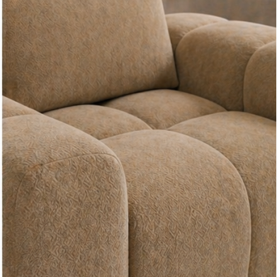 Zara Taupe 2-Seater Loveseat In Fabric Upholstery