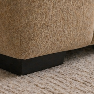 Zara Taupe 2-Seater Loveseat In Fabric Upholstery