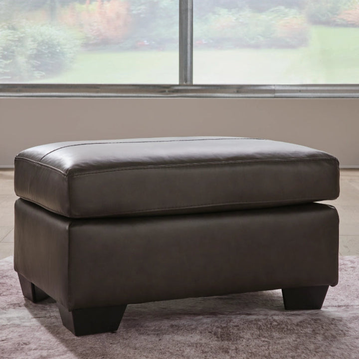 5470614C Belziani Leather Ottoman - Storm | Signature Design By Ashley