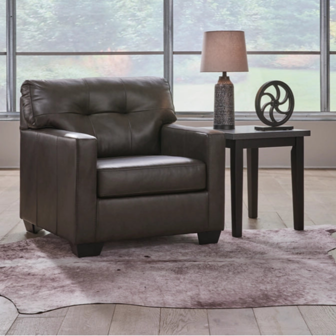5470623C Belziani Oversized Leather Chair - Storm | Signature Design By Ashley