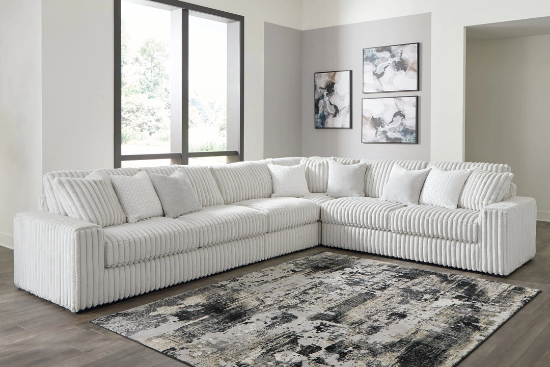 25903S2 Stupendous 4-Piece Sectional Sofa In Fabric Upholstery - Alloy | Signature Design By Ashley