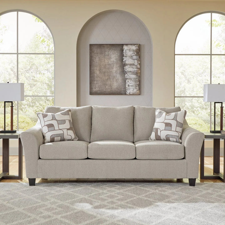 5980338 Willarae Stationary Sofa In Fabric Upholstery - Taupe | Benchcraft By Ashley