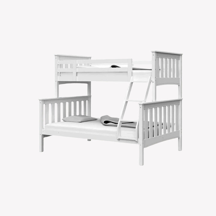 Parker Stylish Bunk Bed (Single/ Double) In Striking White Finish