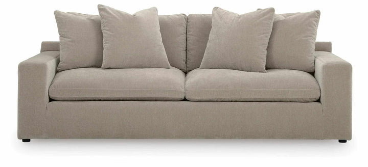 6780838 Maxton Heights Stationary Sofa In Fabric Upholstery - Pebble | Benchcraft By Ashley