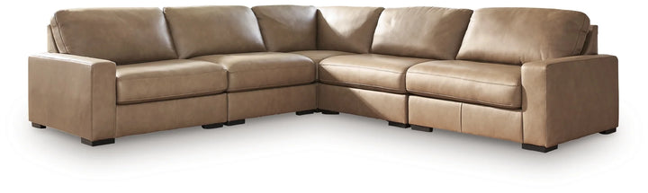 76106S17 Veronella 5-Piece Sectional Sofa In Leather Upholstery - Sahara | Benchcraft By Ashley