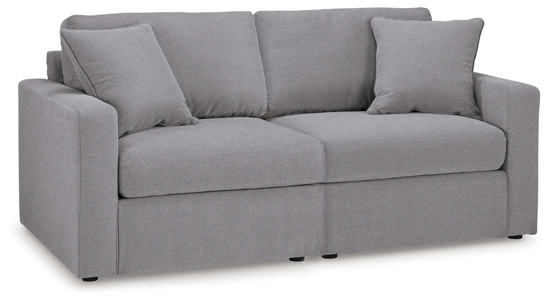 92104S1 Modmax 2-Piece Modular Loveseat In Fabric Upholstery - Granite | Signature Design By Ashley