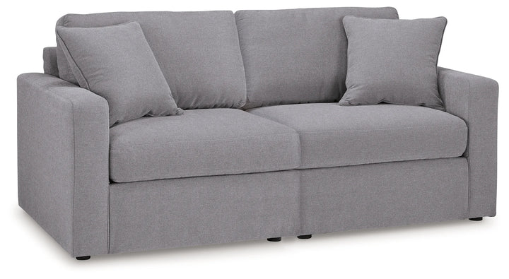 92104S1 Modmax 2-Piece Modular Loveseat In Fabric Upholstery - Granite | Signature Design By Ashley