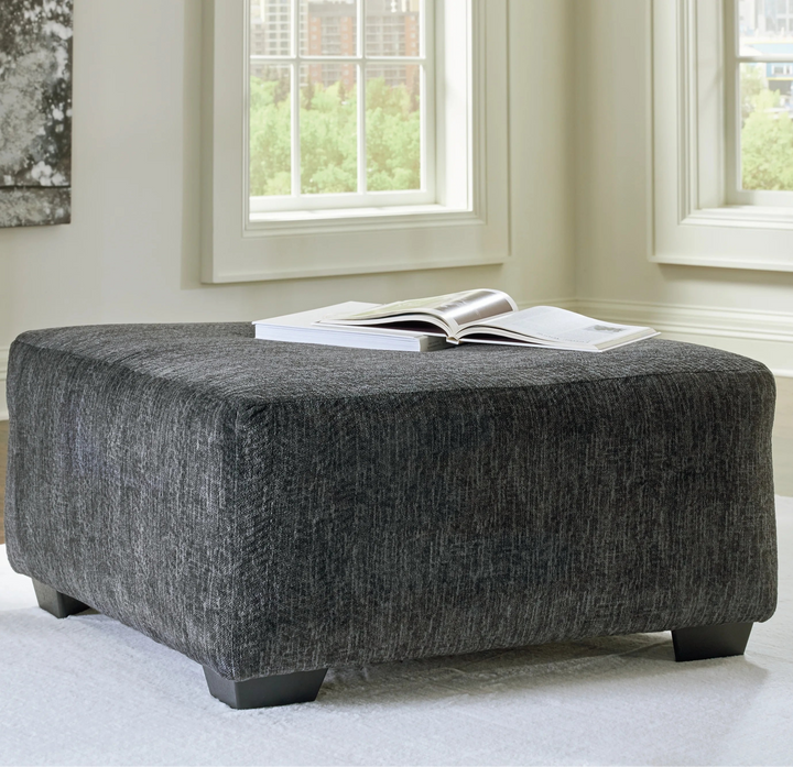 3550408 Biddeford Oversized Accent Ottoman In Fabric Upholstery - Shadow | Signature Design By Ashley