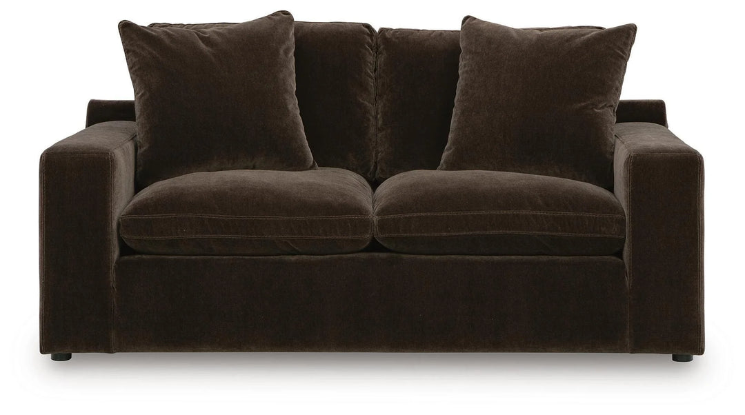 6780735 Maxton Heights Loveseat In Fabric Upholstery - Bittersweet | Benchcraft By Ashley
