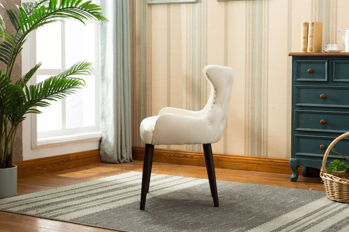 Marbella Exquisite Accent Chair (Set of 2) - Cream Velvet