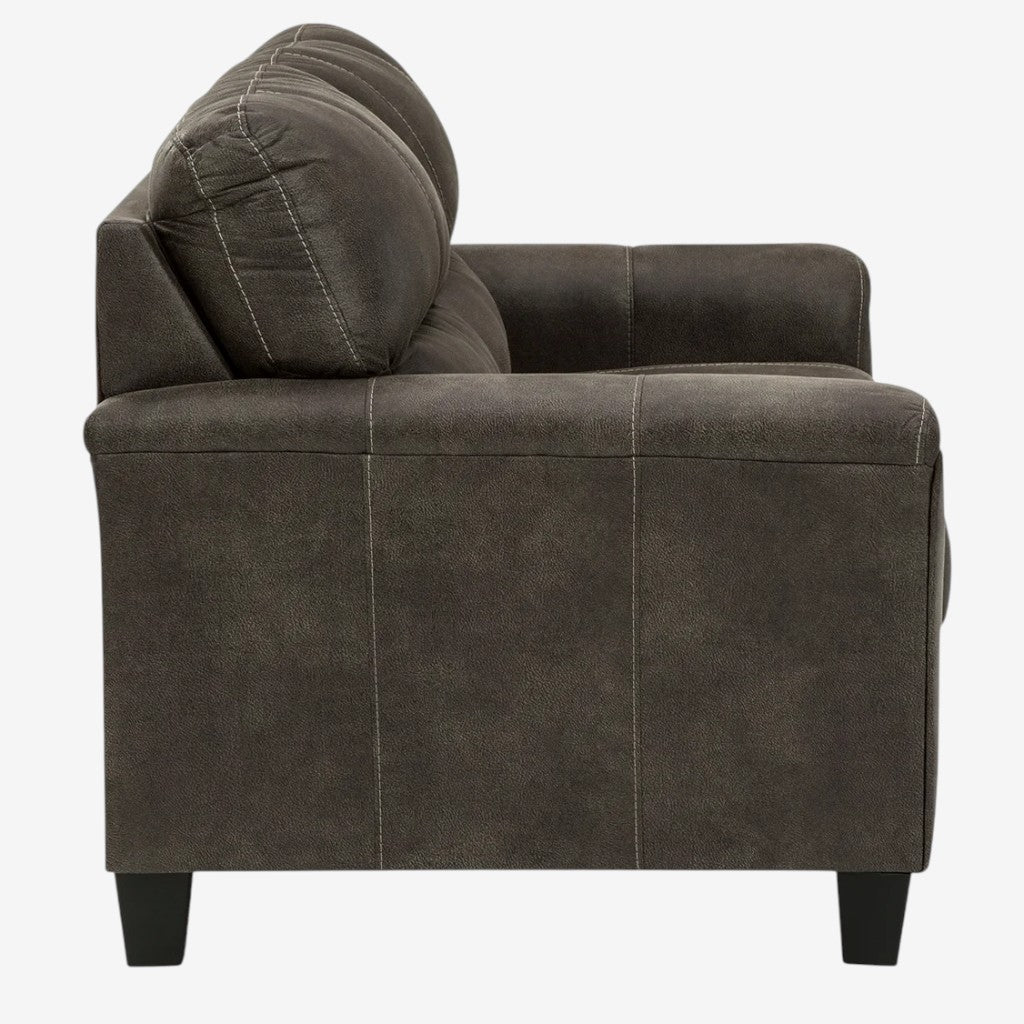 9400235 Navi Loveseat in Leather Upholstery - Smoke | Signature Design By Ashley