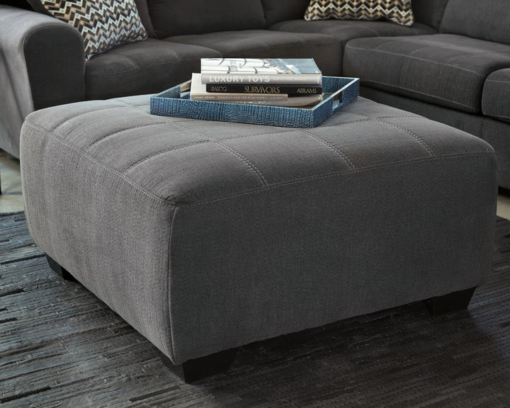 2862008 Ambee Oversized Accent Ottoman In Fabric Upholstery - Slate | Benchcraft By Ashley