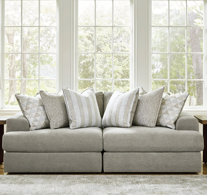 58103S1 Avaliyah 2-Piece Stationary Sofa In Fabric Upholstery - Ash | Signature Design By Ashley