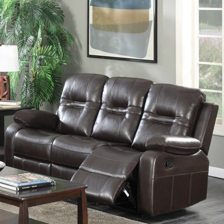 Napolean Cozy Recliner Sofa With Appealing Chocolate Finish