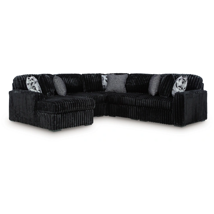 Midnight-madness 6-Piece Fabric Sectional Sofa With Chaise - Onyx | Signature Design By Ashley
