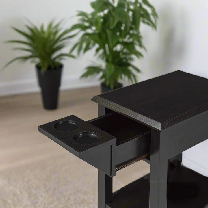 Black Modern Communication Hub With Storage