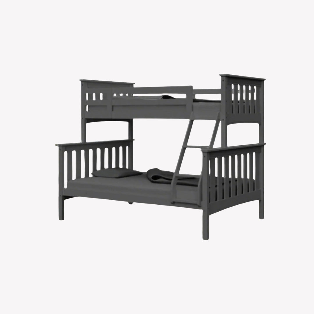 Parker Stylish Bunk Bed (Single/ Double) In Tempting Grey Finish