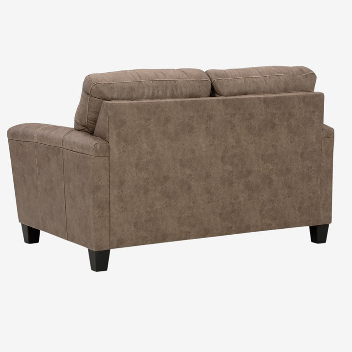 9400435 Navi Loveseat in Leather Upholstery - Fossil | Signature Design By Ashley