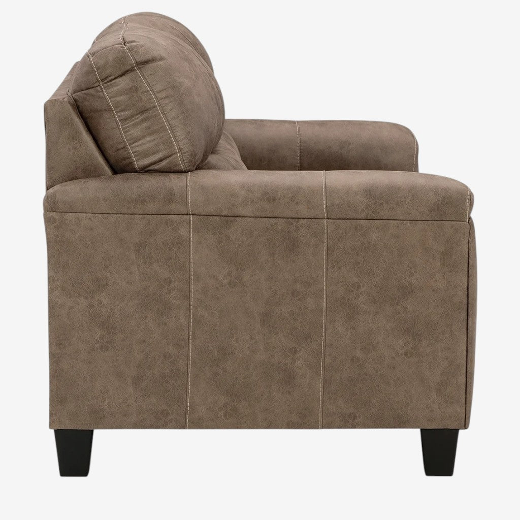 9400435 Navi Loveseat in Leather Upholstery - Fossil | Signature Design By Ashley