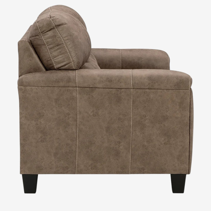9400435 Navi Loveseat in Leather Upholstery - Fossil | Signature Design By Ashley