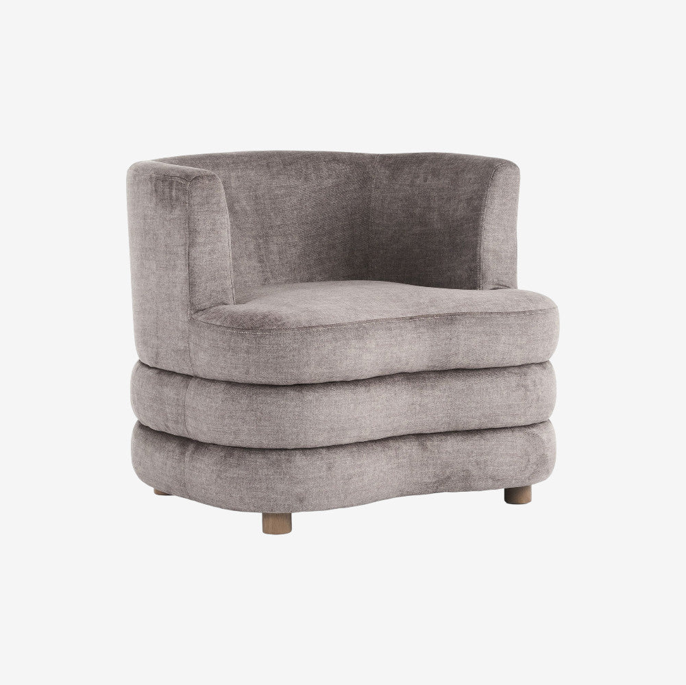 Opra Fabric Upholstered Accent Chair - Dark Taupe