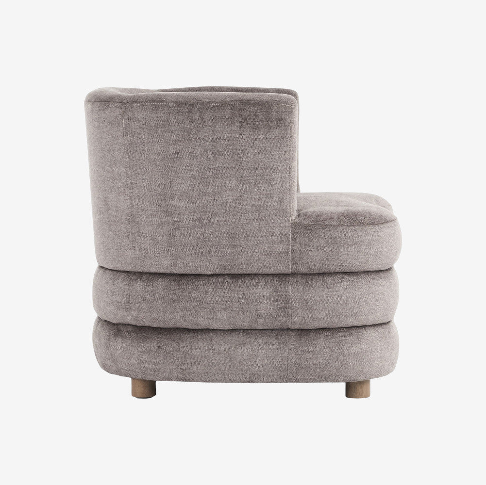 Opra Fabric Upholstered Accent Chair - Dark Taupe