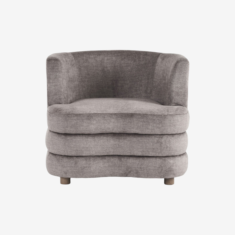 Opra Fabric Upholstered Accent Chair - Dark Taupe