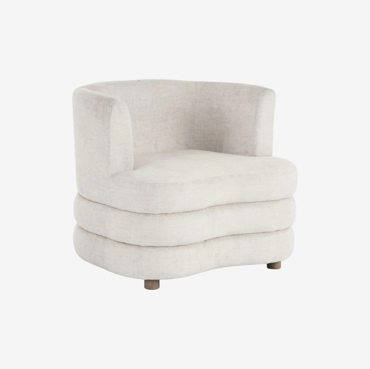 Opra Fabric Upholstered Accent Chair - Beige