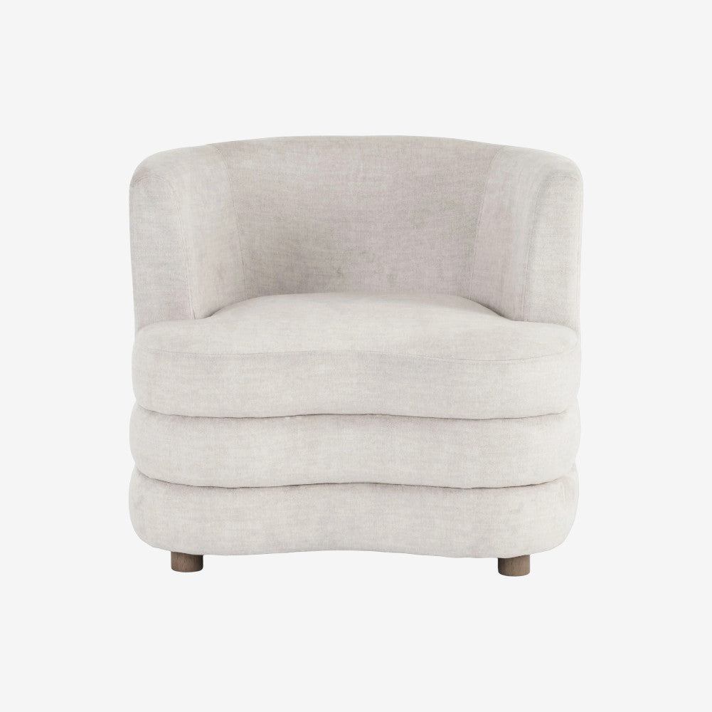 Opra Fabric Upholstered Accent Chair - Beige