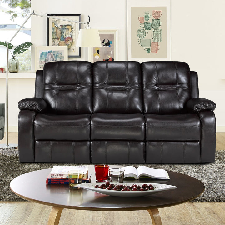 Napolean Cozy Recliner Sofa With Appealing Chocolate Finish