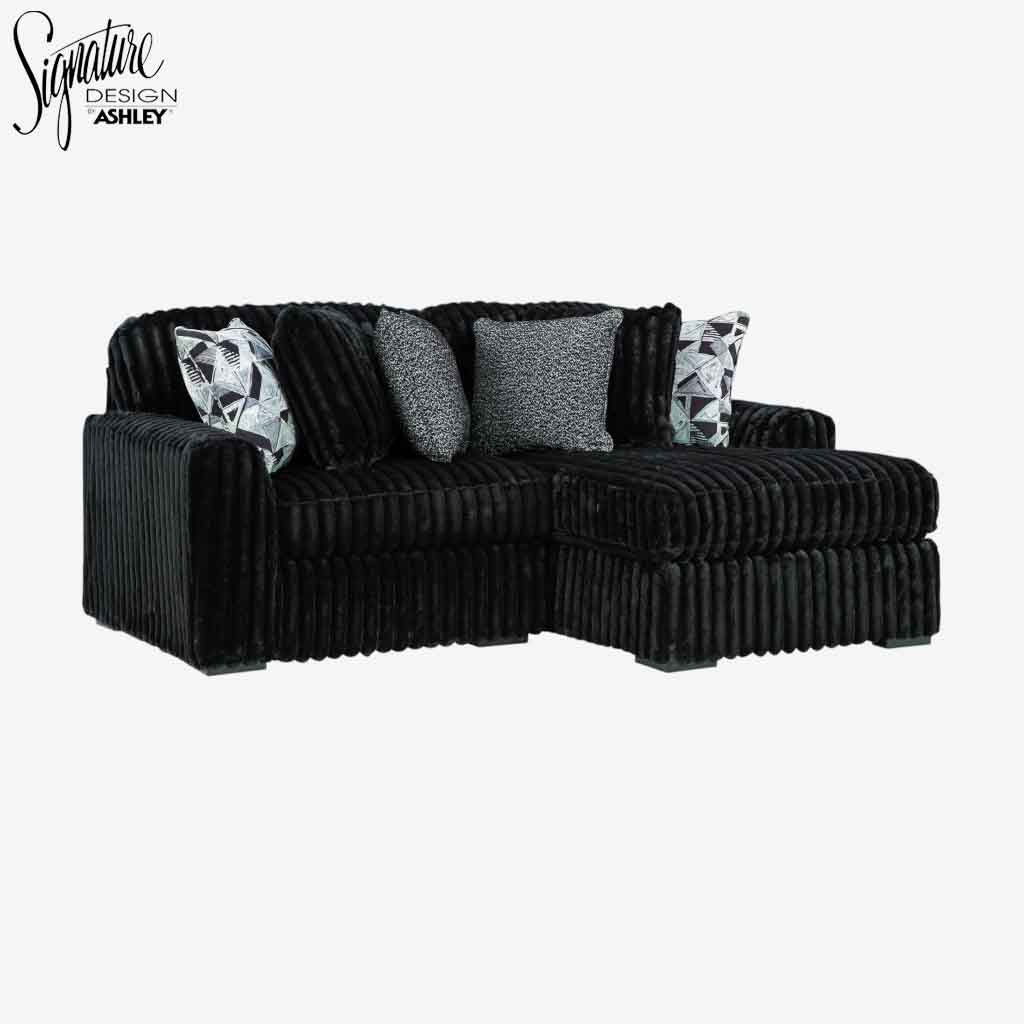 Midnight-madness 2-Piece Fabric Sectional Sofa With Chaise - Onyx | Signature Design By Ashley