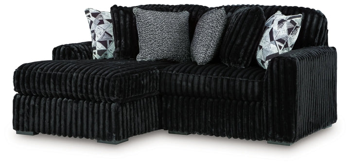 Midnight-madness 2-Piece Fabric Sectional Sofa With Chaise - Onyx | Signature Design By Ashley