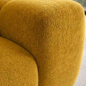 Zara Yellow 3-Seater Sofa In Fabric Upholstery