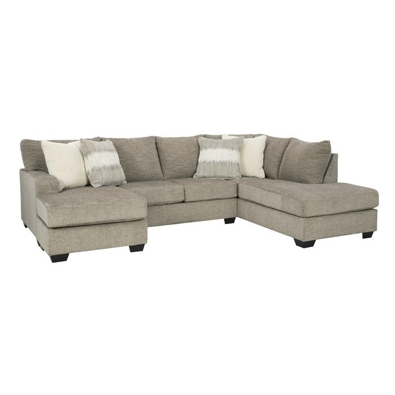 Creswell 2-Piece Sectional Sofa in Fabric Upholstery - Stone | Signature Design By Ashley