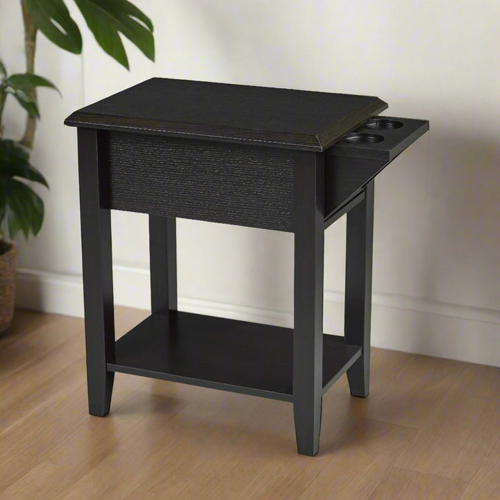 Black Modern Communication Hub With Storage