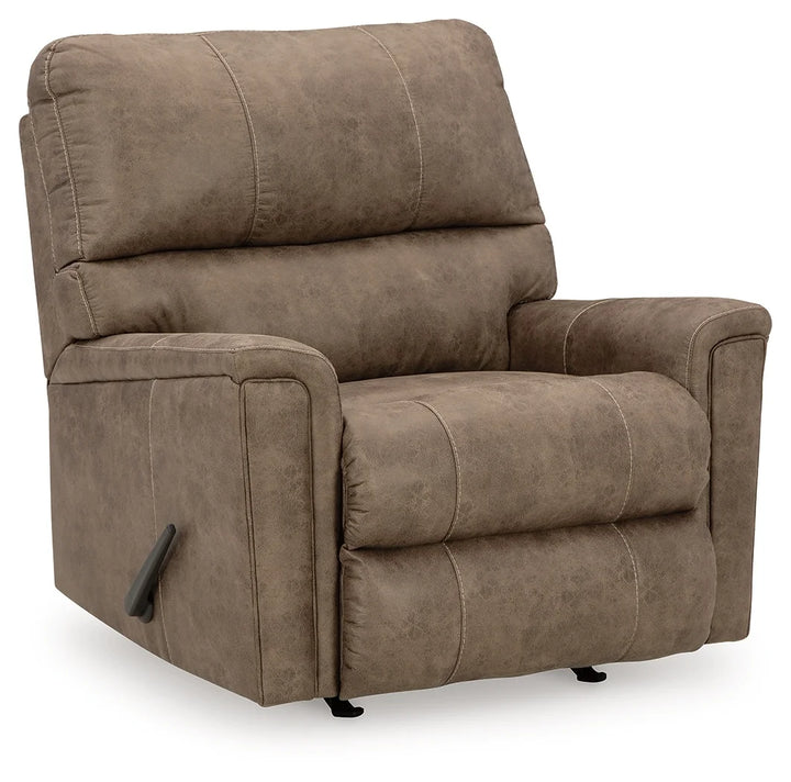 9400425C Navi Rocker Recliner Chair in Leather Upholstery - Fossil | Signature Design By Ashley