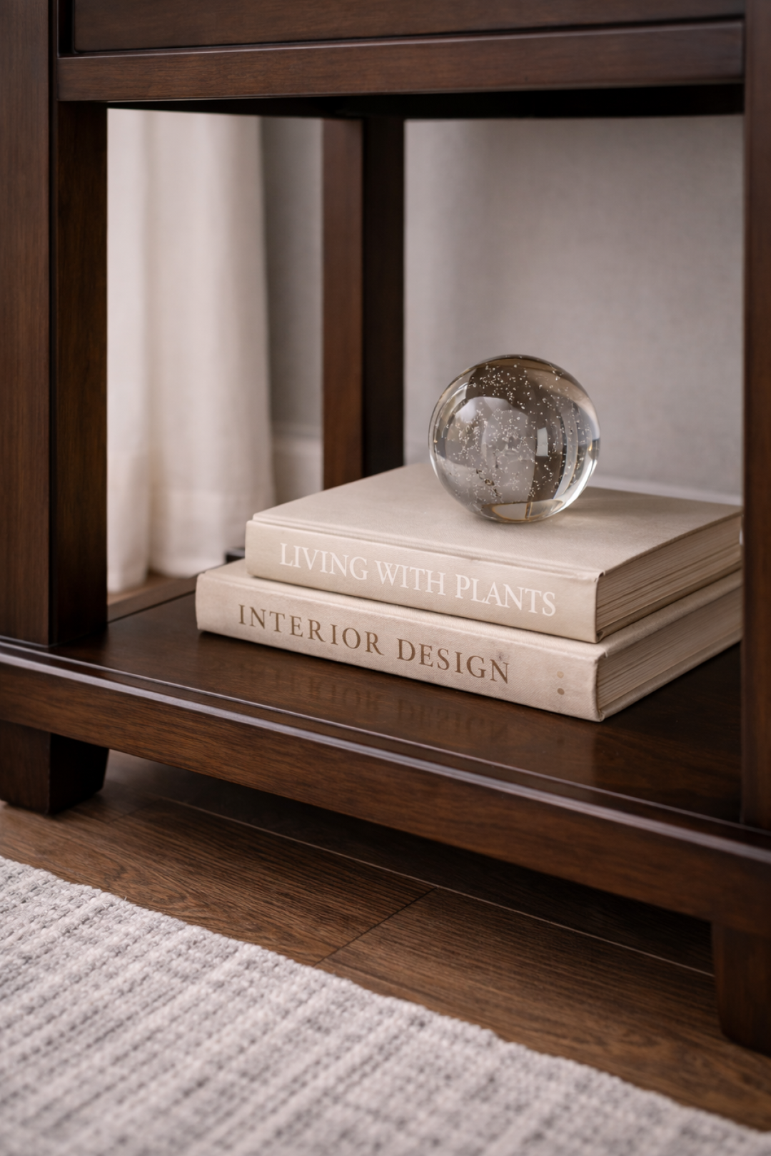 Liso Solid Wooden Espresso Nightstand With Storage Drawer