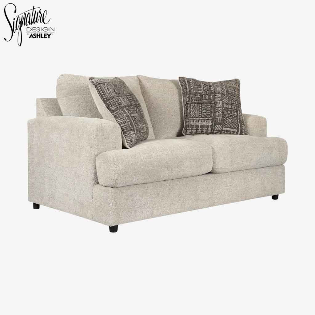 9510435 Soletren Loveseat In Fabric Upholstery - Stone | Signature Design By Ashley