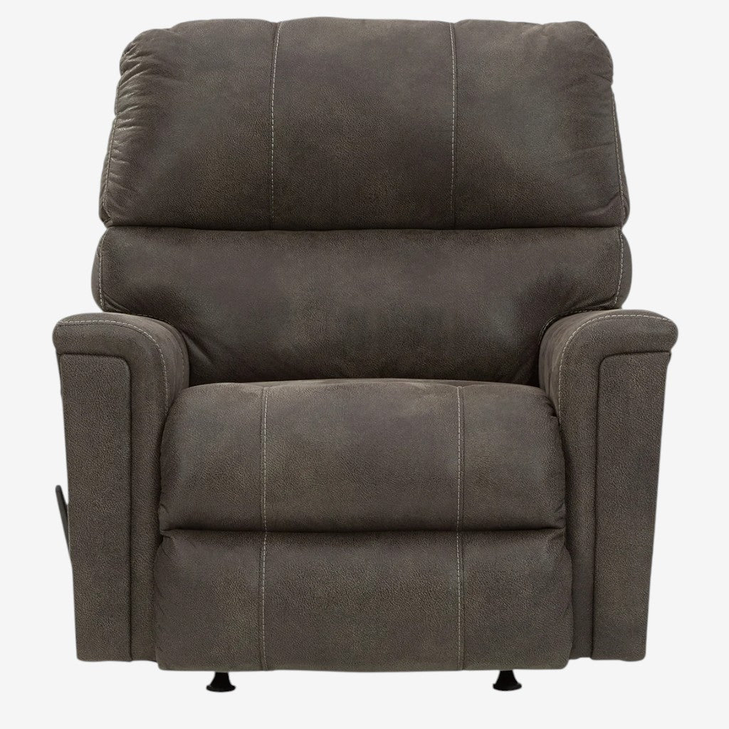 9400225C Navi Rocker Recliner Chair in Leather Upholstery - Smoke | Signature Design By Ashley